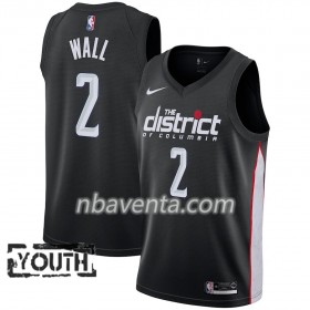 Camiseta Niños Washington Wizards John Wall 2 2018-19 Nike City Edition Negro Swingman